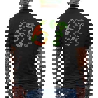 Healthy Veggie 67 Carrot And Broccoli Cartoon Men's Back Print T-Shirt | Mazezy