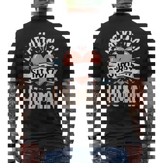 Heart Emotional Support Human Banner Graphic Men's T-shirt Back Print - Thegiftio