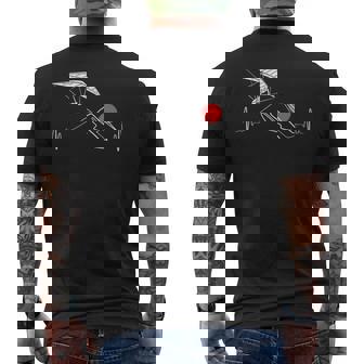 Heartbeat Hang Gliding Air Sports Hang Glider Instructor Tank Top Men's Back Print T-Shirt | Mazezy