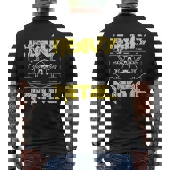 Heavy Metal Death Rock Keleton Horns Up ヘヴィメタル メンズTシャツ バックプリント - Kawaiitshirt