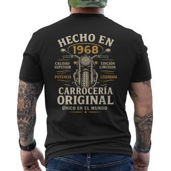Hecho En 1968 58 Años Cumpleaños Moto Biker Hombre Motero Camiseta Hombre Estampado Espalda - Regaloses