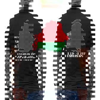 Hello Minsk I Love Belarus Map Flag Proud Belarusian Mom Dad Tank Top Men's Back Print T-Shirt | Mazezy