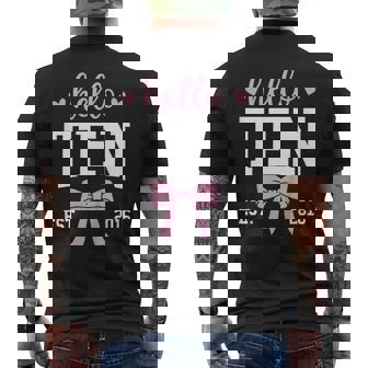 Hello Ten Est 2016 10Th Birthday 10 Years Old Men's T-shirt Back Print | Seseable FR