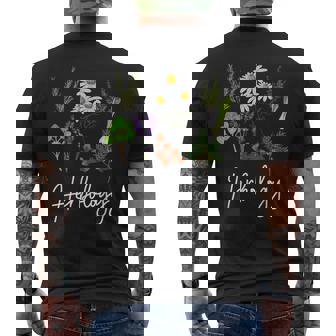 Herbology Rosemary Carnation Parsely Oregano Plants & Herbs Men's Back Print T-Shirt | Mazezy