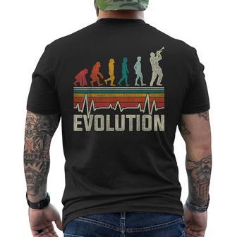 Herzschlag Trompete Retro Musiker Evolution Geschenkintage T-Shirt mit Rückendruck - Geschenkecke
