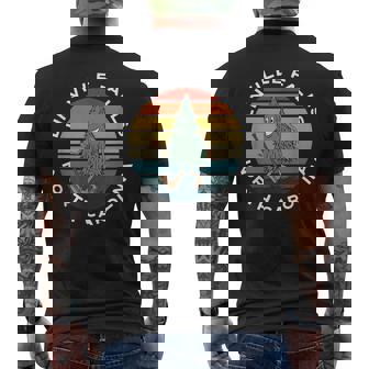 Hiking Tree Linville Falls North Carolina Camping NC Men's Back Print T-Shirt | Mazezy