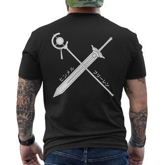 Himmel X Frieren Sword And Staff Men's T-shirt Back Print - Thegiftio UK