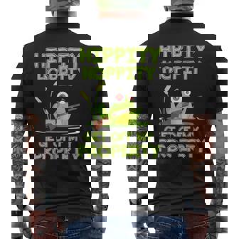 Hippity Hoppity Get Off My Property 面白いカエルミームギフト メンズTシャツ バックプリント - Kawaiitshirt