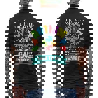 Ho Autismo Talk To Me Autistico Puzzle Autistico Consapevolezza T-shirt da uomo con stampa posteriore - Novitaregali