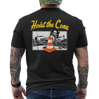Hoist The Cone Baseball Meme Men's T-shirt Back Print - Monsterry