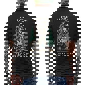 Holten State Park Illinois Hiking Trail Raccoon Men's Back Print T-Shirt | Mazezy