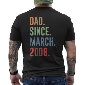 Hombre Papá Desde Marzo De 2008 Camiseta Hombre Estampado Espalda - Regaloses