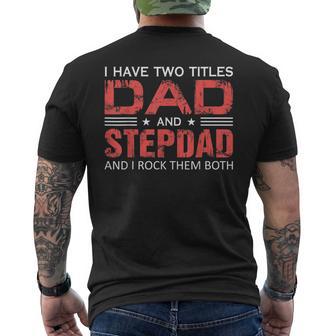 Hombre Papá Y El Mejor Padrastro De La Historia Día Del Padre Divertido Gran Padrastro Camiseta Hombre Estampado Espalda - Regaloses