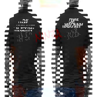 Home Improvement Ninja Fun Handyman Repair Quote Men's Back Print T-Shirt | Mazezy