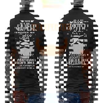 Homme Menuisier Barbe Humour Charpentier Barbu T-shirt imprimé au dos - Cadeauxyz