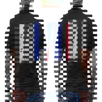 Honduras Thailand Half Flag Honduran Thai Roots Men's Back Print T-Shirt | Mazezy