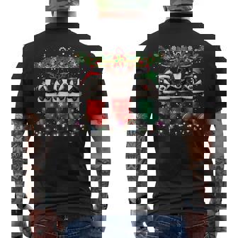 Honey Badger In Christmas Socks Lights Honey Badger Xmas Men's Back Print T-Shirt | Mazezy