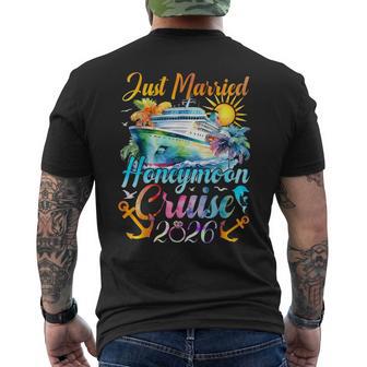 Honeymoon Cruise For Matching Couples 2026 Just Married Men's T-shirt Back Print - Thegiftio UK