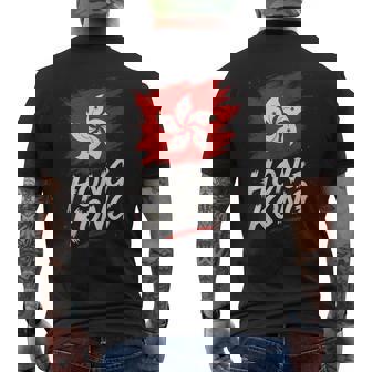 Hong Kong Flag HK Tank Top Men's Back Print T-Shirt | Mazezy