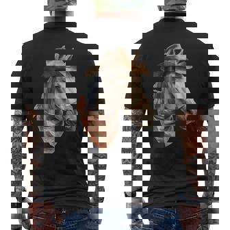 Horse Cowboy Equestrian Riding Graphic Men's Back Print T-Shirt | Mazezy