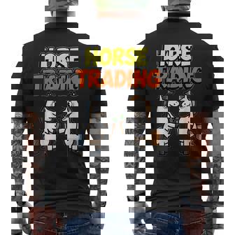 Horse Trading Bargaining Negotiate Politics Business Men's Back Print T-Shirt | Mazezy