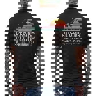 HOT SPRINGS RISE SHINE AND SOAK Arkansas Men's Back Print T-Shirt | Mazezy