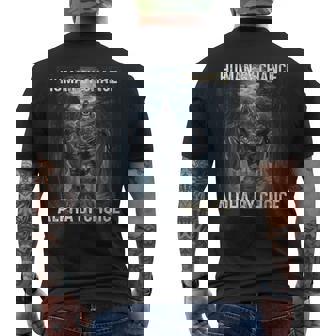 Human By Chance Alpha By Choice Cool Alpha Wolf Meme Men's T-shirt Back Print - Thegiftio