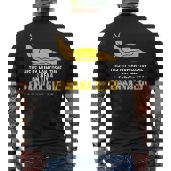 This Is My Human Costume I Am Really a Banana Slug Men's Back Print T-Shirt | Mazezy