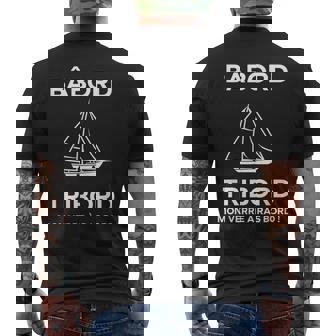 Humour Marin Apéro Marine Navigation Bateau Bâbord Tribord T-shirt imprimé au dos - Cadeauxyz