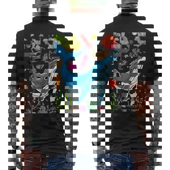 Humpback Whale Marine Biology Animal Sea Ocean Blue Men's Back Print T-Shirt | Mazezy