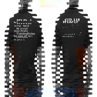 Hunting Definition Outdoor Season Hunter Rifle Rush Men's Back Print T-Shirt | Mazezy