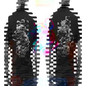 Hyena Avec Lunettes Deoleil Et Casque Dj T-shirt imprimé au dos - Cadeauxyz