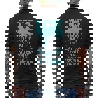 Ice Climbing Is My Freedom Ice Climbing Tank Top Men's Back Print T-Shirt | Mazezy