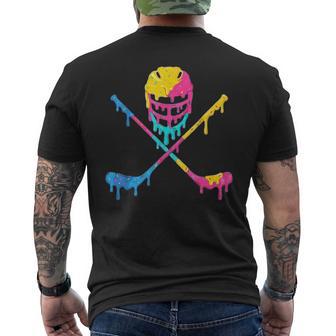 Ice Hockey Drip Ice Cream Graphic Men's T-shirt Back Print - Thegiftio UK
