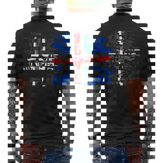 Iceland Nothing Scares Me My Wife Is An Icelander Tank Top Men's Back Print T-Shirt | Mazezy