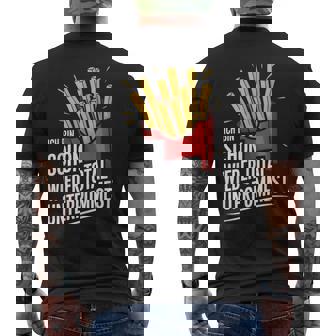 Ich Bin Wieder Total Unterpommest – Lustiges Pommes Motiv T-Shirt mit Rückendruck - Seseable