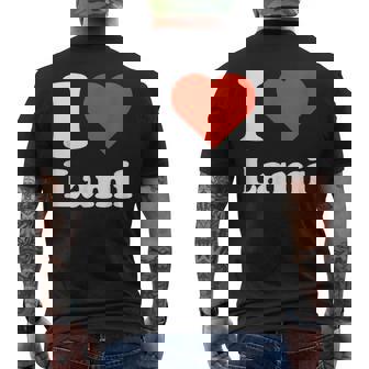 Ich Liebe Lami Rotes Herz Geschenkidee T-Shirt mit Rückendruck - Geschenkecke