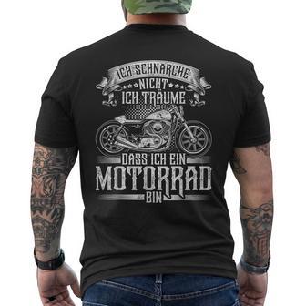 Ichchnarche Nicht Ich Träume Das Ich Ein Motorrad Bin T-Shirt mit Rückendruck - Geschenkecke