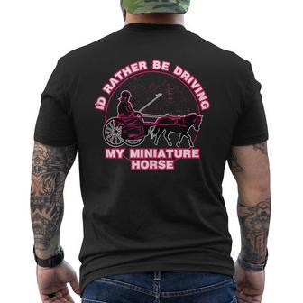 I'd Rather Be Driving My Miniature Horse Tank Top Men's Back Print T-Shirt - Monsterry