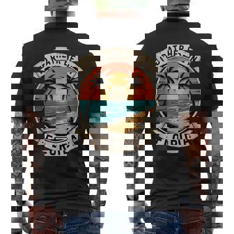 I'd Rather Be In Florida Ocean Vacation Men's Back Print T-Shirt | Mazezy