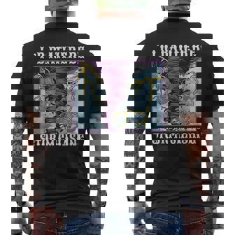 I’d Rather Be Storm Chasing Tornado Hurricane Men's Back Print T-Shirt | Mazezy