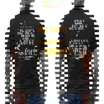 Idee Cadeau Humoristique Homme Passion Mobylette Et Apero T-shirt imprimé au dos - Cadeauxyz