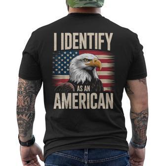 I Identify As An American Proud Us American Men's T-shirt Back Print - Thegiftio UK