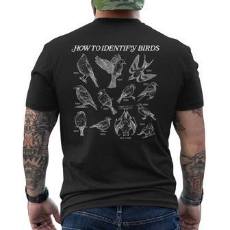 How To Identify Birds Men's T-shirt Back Print - Thegiftio UK