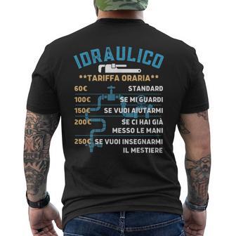 Idraulico Tariffa Oraria Divertente Idraulico Regalo T-shirt da uomo con stampa posteriore - Novitaregali