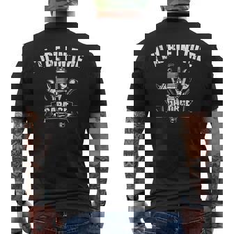 I’Ll Be In The Garage Mechanic Guy Dad Joke Handyman Men's Back Print T-Shirt | Mazezy