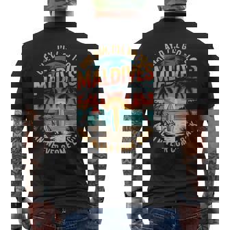 I'Ll Go To Maldives Tropical Ocean Maldivian Island Maldives Men's Back Print T-Shirt | Mazezy