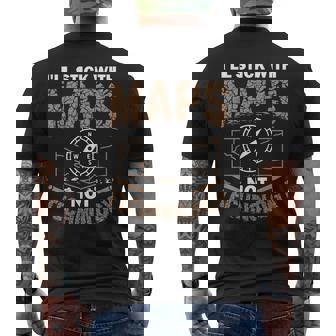 I'Ll Stick With Maps Not Technology Orienteering Men's Back Print T-Shirt | Mazezy