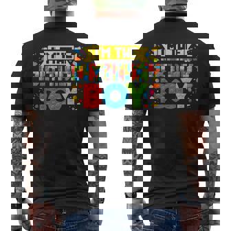 I'm The Birthday Boy Master Builder Building Bricks Blocks Men's T-shirt Back Print - Thegiftio