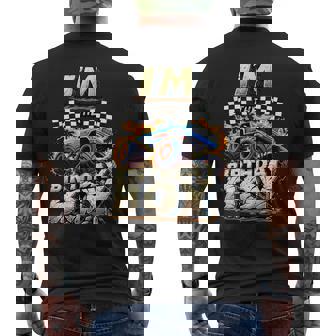 I'm The Birthday Boy Monter Truck Family Matching Party Men's T-shirt Back Print | Mazezy